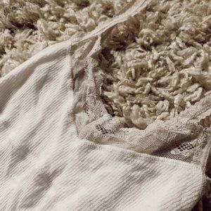 Little vintage white sleep tank